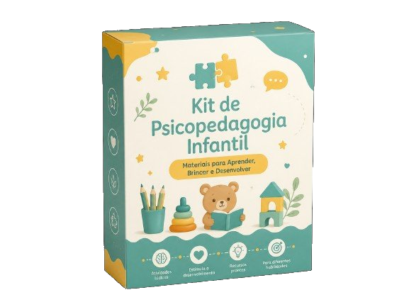 Kit Psicopedagógico Lúdico — mockup da caixa