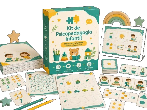 Kit Psicopedagógico Lúdico — visão geral do material